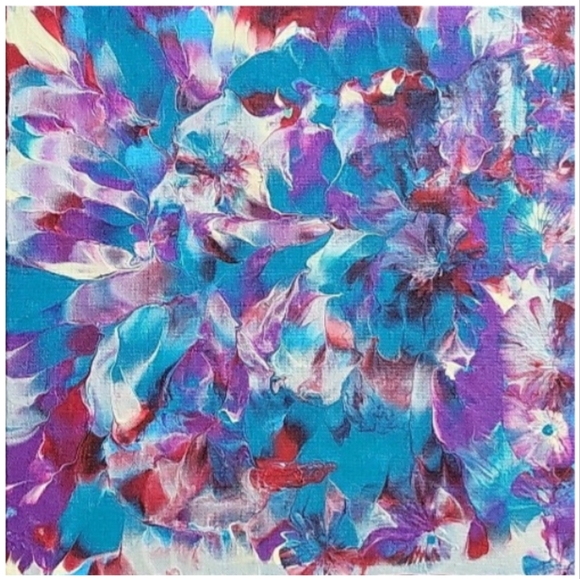 Hand Crafted Abstract Design 12x12 Inches Canvas Picture - Picture 4 of 4